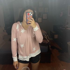 Pink Star Lightweight Hoodie